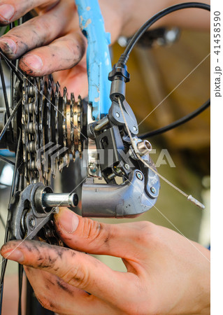 Broken Bicycle Rear Derailleur Broken Bicycle Rear Derailleur 41458590