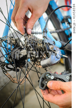 Broken Bicycle Rear Derailleur Broken Bicycle Rear Derailleur 41458594