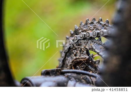 Mountain Bike Transmission in Mud 41458851