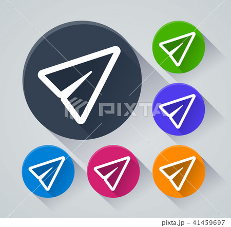 paper plane icons with shadow 41459697