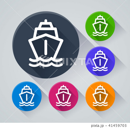 ship circle icons with shadow ship circle icons with shadow 41459703