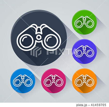 binoculars circle icons with shadow binoculars circle icons with shadow 41459705