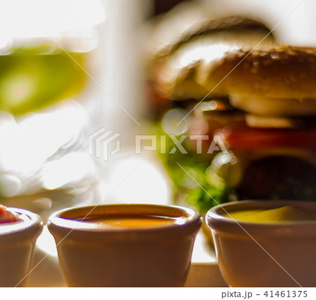 mini burgers with meat, vegetables mini burgers with meat, vegetables 41461375