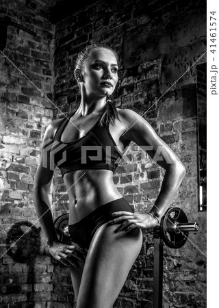 young fitness woman in gym young fitness woman in gym 41461574