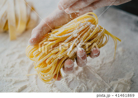 Chef making traditional italian homemade pasta Chef making traditional italian homemade pasta 41461869
