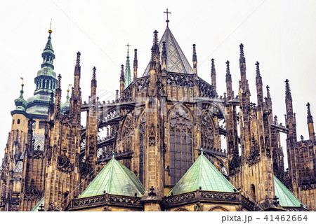 Gothic architectured St. Vitus Cathedral from Gothic architectured St. Vitus Cathedral from 41462664