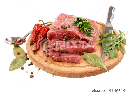 Meat fresh isolated on a white background Meat fresh isolated on a white background 41463144
