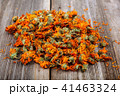 Dried calendula flowers on wooden Medicinal plants 41463324