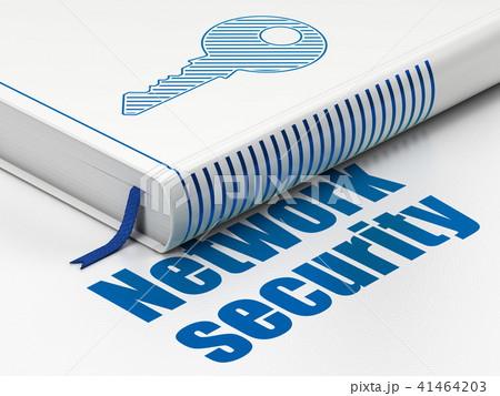 Safety concept: book Key, Network Security on white background 41464203