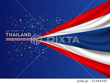 Vector Flag of Thailand banner with colorful paper 41464492
