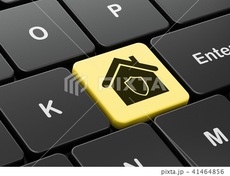 Business concept: Home on computer keyboard background 41464856