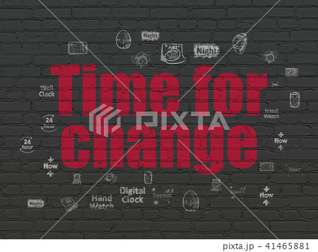 Timeline concept: Time for Change on wall background 41465881