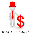 3D Rendering of a man holding a dollar sign 41466677
