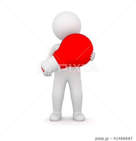 3D Rendering of a man holding a light bulb 3D Rendering of a man holding a light bulb 41466687