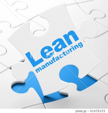 Industry concept: Lean Manufacturing on puzzle background 41470155