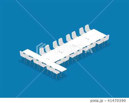 Meeting room setup layout configuration T Shape 41470390