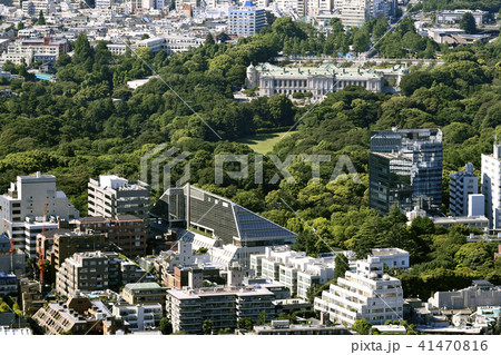 日本の東京都市景観 迎賓館など、街並みを望む 日本の東京都市景観 迎賓館など、街並みを望む 41470816