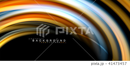 Multicolored wave lines on black background design Multicolored wave lines on black background design 41473457