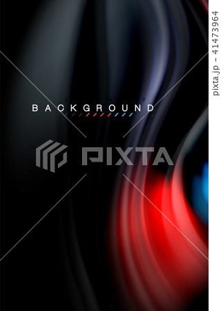 Fluid liquid colors design, colorful marble or plastic wavy texture background, glowing multicolored 41473964