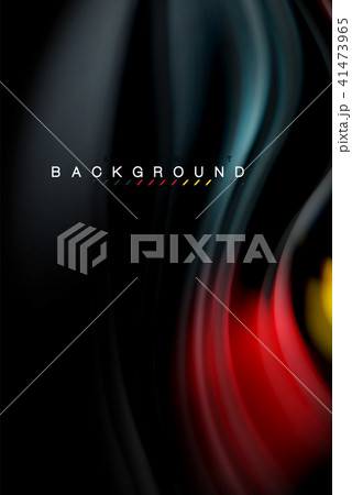 Fluid liquid colors design, colorful marble or plastic wavy texture background, glowing multicolored 41473965