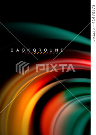 Fluid liquid colors design, colorful marble or plastic wavy texture background, glowing multicolored 41473978