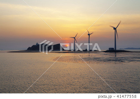 日没 夕焼け 京畿道 41477558