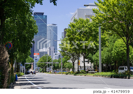 名古屋市中区・伏見・都市風景　名古屋観光ホテル前より錦通り、名古屋駅方面ミッドランドスクエアを望む 41479959