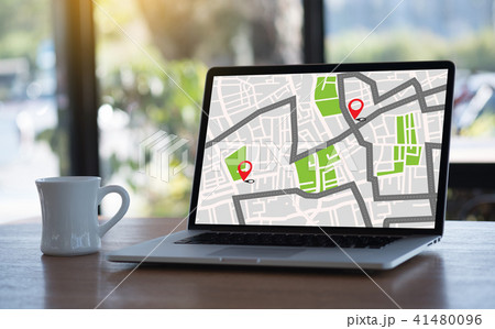 GPS Map to Route Destination network connection GPS Map to Route Destination network connection 41480096