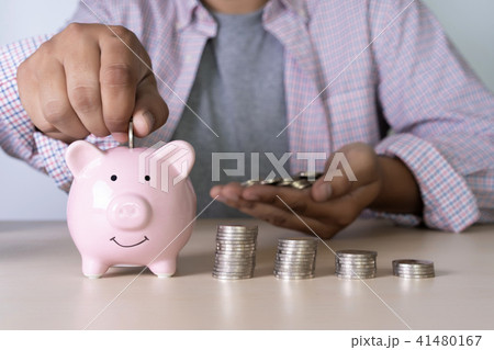 man Savings Coins wealth and financial Saving man Savings Coins wealth and financial Saving 41480167
