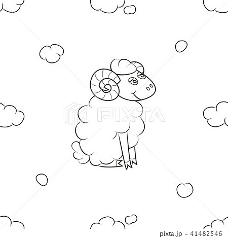 Furry sheep flying in the sky. 41482546