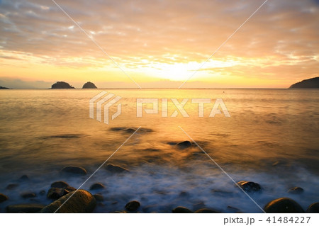 空 夕焼け 日没 41484227