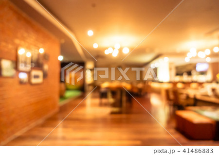 Abstract blur and defocused restaurant and coffee shop interior 41486883
