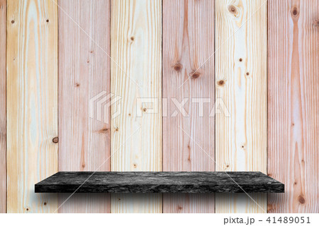 top of black marble stone table on wooden wall top of black marble stone table on wooden wall 41489051