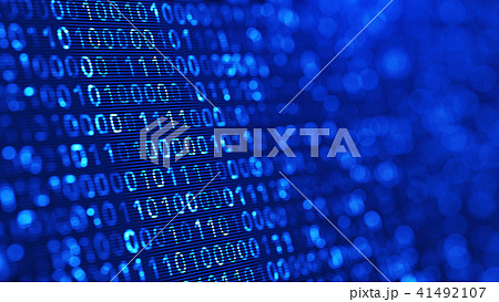 digital binare code background. 3d illustration 41492107