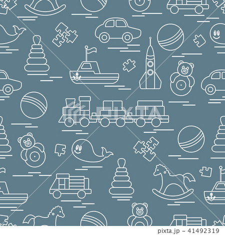 Seamless pattern with kids toys 41492319