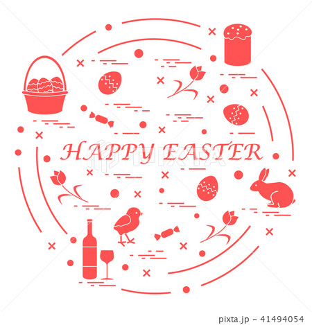 different symbols for Easter arranged in a circle different symbols for Easter arranged in a circle 41494054