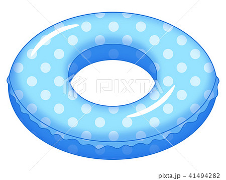 青い浮き輪のイラスト素材