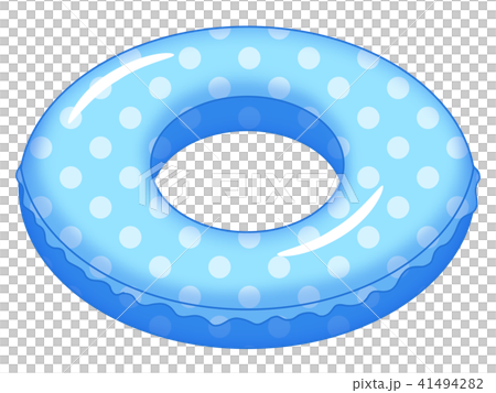 青い浮き輪 青い浮き輪 41494282