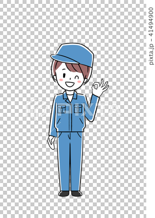 作業服の女性 作業服の女性 41494900