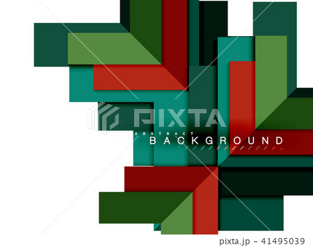 Multicolored abstract geometric shapes, geometry background for web banner 41495039