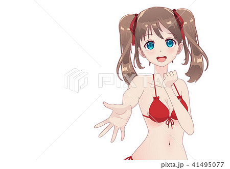 Beautiful anime manga girl in bikini 41495077