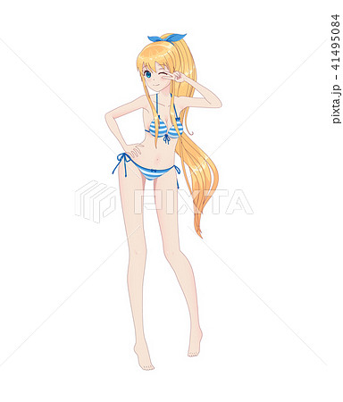Beautiful anime manga girl in bikini 41495084
