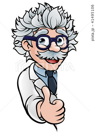 Scientist Cartoon Character Sign Thumbs Upのイラスト素材 [41495106] - PIXTA