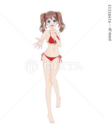 Beautiful anime manga girl in bikini 41495213