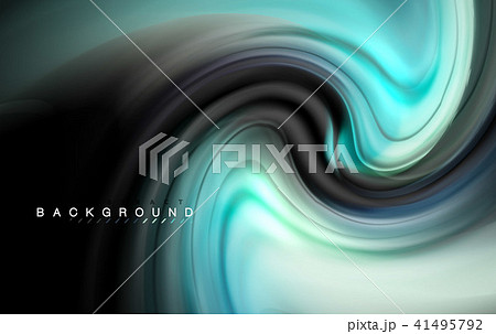 Fluid liquid colors design, colorful marble or plastic wavy texture background, glowing multicolored 41495792