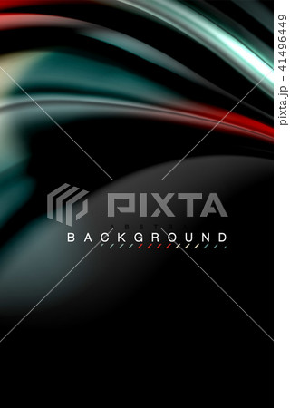 Fluid liquid colors design, colorful marble or plastic wavy texture background, glowing multicolored 41496449