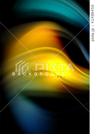 Fluid liquid colors design, colorful marble or plastic wavy texture background, glowing multicolored Fluid liquid colors design, colorful marble or plastic wavy texture background, glowing multicolored 41496450
