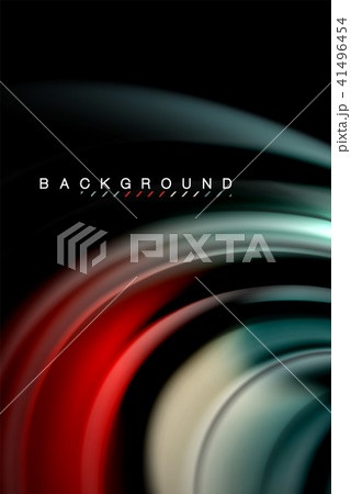 Fluid liquid colors design, colorful marble or plastic wavy texture background, glowing multicolored 41496454