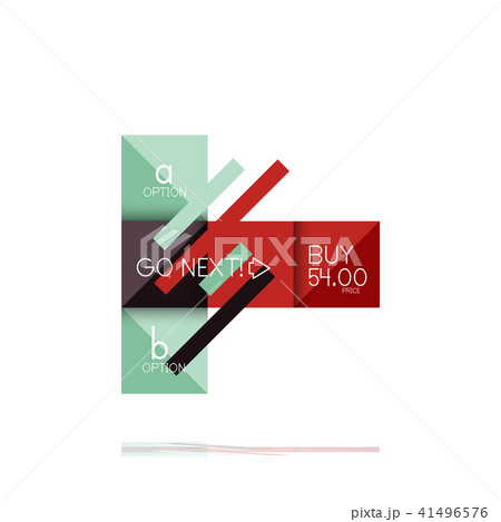 Square option infographic banner. Data and information visualization, geometric design 41496576