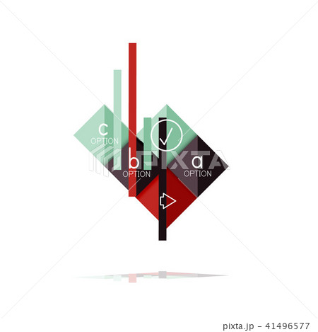 Square option infographic banner. Data and information visualization, geometric design 41496577